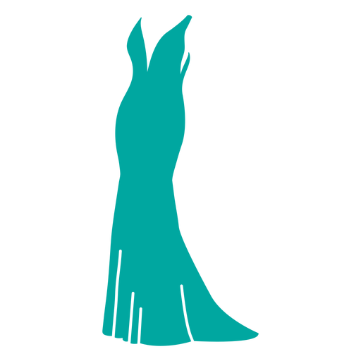 Green prom dress cut out PNG Design