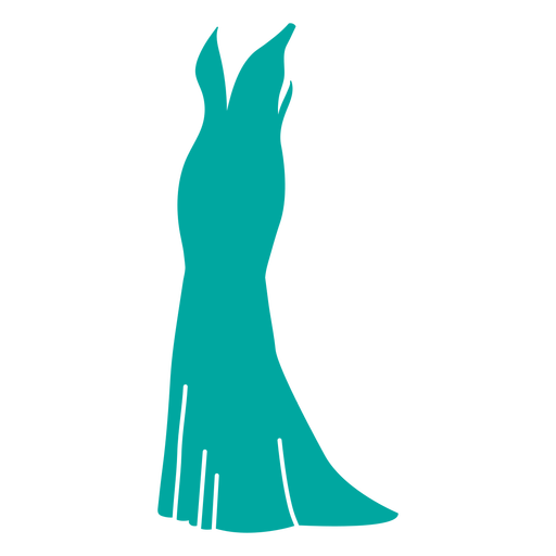 Grünes Ballkleid ausgeschnitten PNG-Design