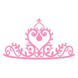 Tiara-Prinzessin-Kronen-Silhouette PNG-Design