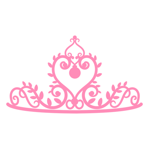 Tiara princesa corona silueta Diseño PNG