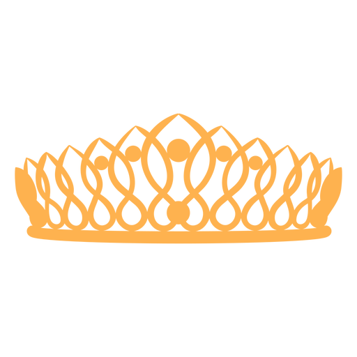 Fancy princess crown silhouette PNG Design