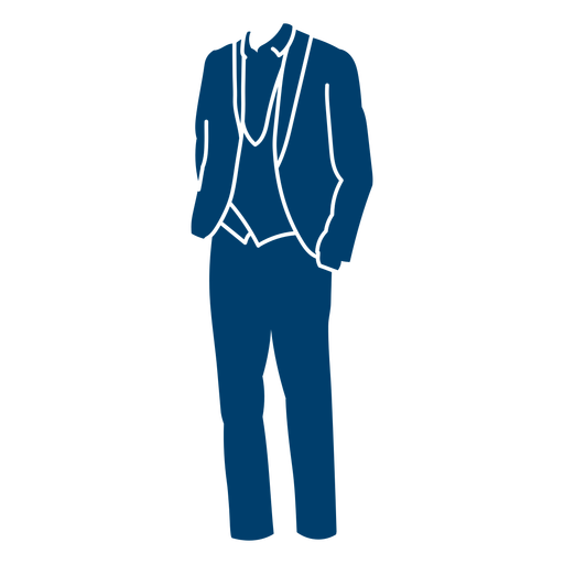 Blue wedding suit cut out