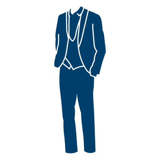 Blue wedding suit cut out PNG Design