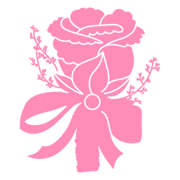 Buquê de rosas de casamento cortado Desenho PNG