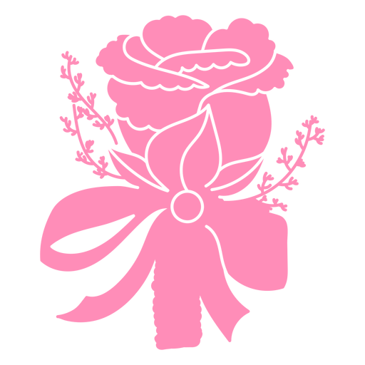 Ramo de rosas de boda cortado Diseño PNG