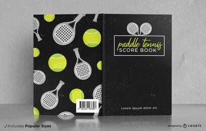 Diseño de portada de libro de puntuación de pádel