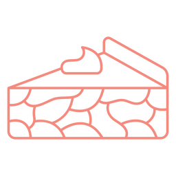 Fractal lemon pie cake stroke PNG Design