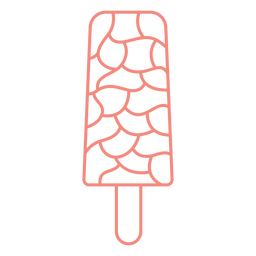 Fraktaler Eis am Stiel-Strich PNG-Design