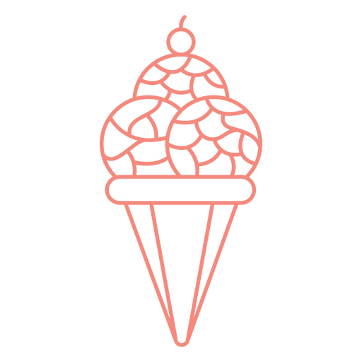 Fractal ice cream stroke PNG Design