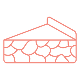 Trazo de pastel de pastel fractal Diseño PNG