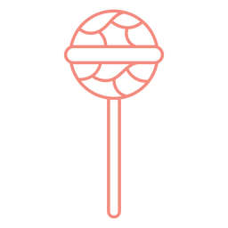 Traço geométrico de doce de pirulito Desenho PNG