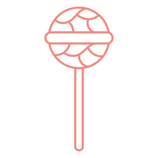 Lollipop Süßigkeiten geometrischer Schlaganfall PNG-Design