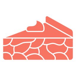 Stück Kuchen geometrisch ausgeschnitten PNG-Design
