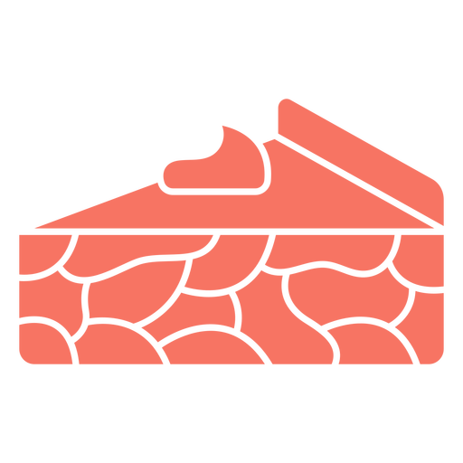 Stück Kuchen geometrisch ausgeschnitten PNG-Design