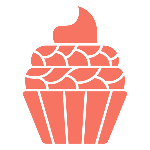 Cupcake geometrisch ausgeschnitten PNG-Design