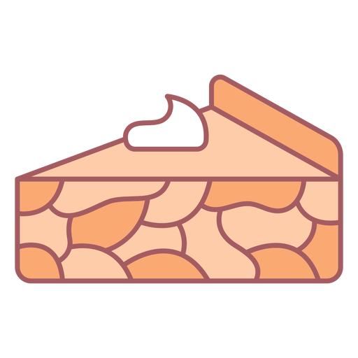 Trazo de color de pastel de queso fractal Diseño PNG