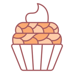 Trazo de color de muffin fractal Diseño PNG