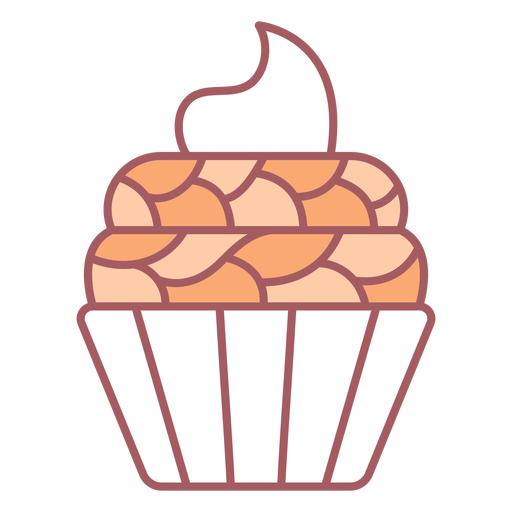 Fractal muffin color stroke PNG Design