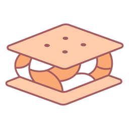 Fractal smores Farbanschlag PNG-Design