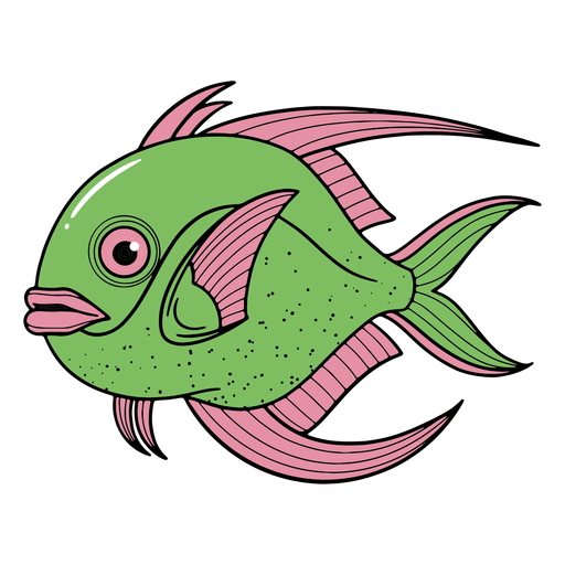 Grüne Fische schwimmen PNG-Design