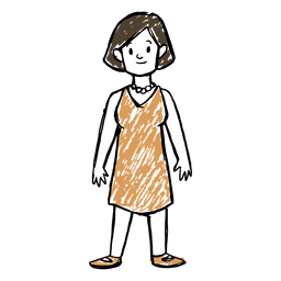 Woman in yellow dress Transparent PNG