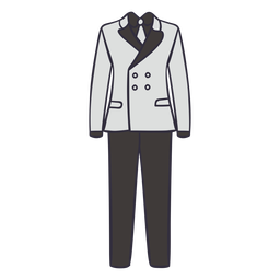 Fancy men's grey suit PNG Design