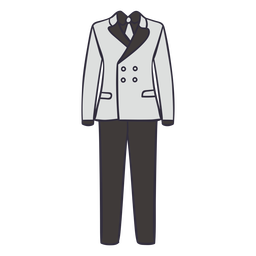 Traje gris de hombre elegante Diseño PNG