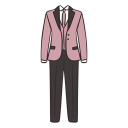 Fancy men's pink suit PNG Design