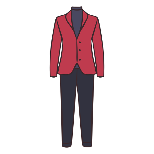 traje rojo de los hombres de lujo Diseño PNG