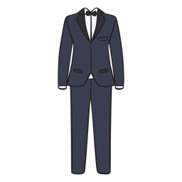 Ausgefallener blauer Herrenanzug PNG-Design