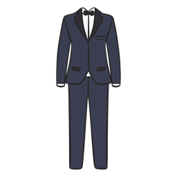 Fancy men's blue suit PNG Design