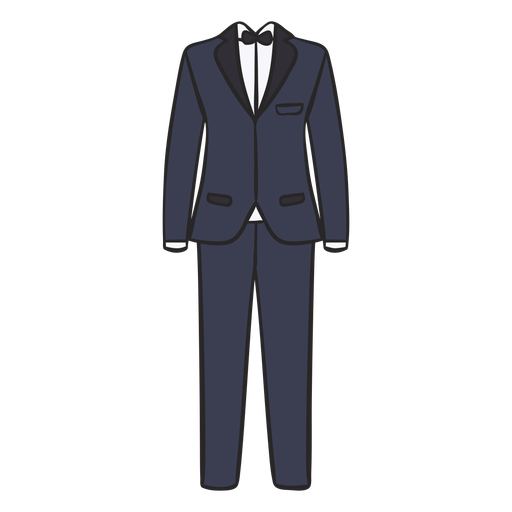 Fancy men's blue suit PNG Design
