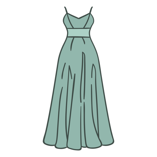 maid of honour dress color stroke PNG Design