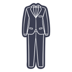 Formal suit cut out PNG Design
