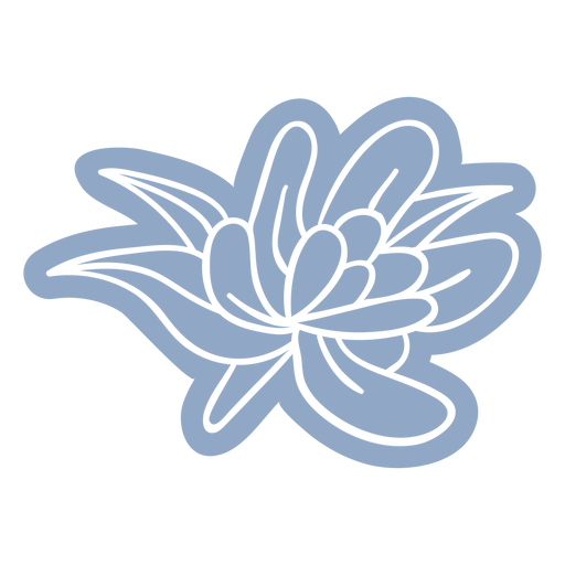 Little flower cut out PNG Design