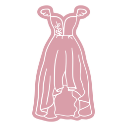 Flowy dress cut out PNG Design