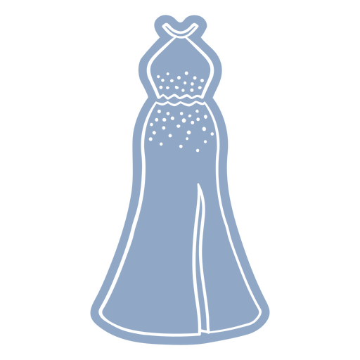 Sparkly dress cut out PNG Design