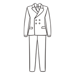 Formal Tuxedo Stroke PNG & SVG Design For T-Shirts