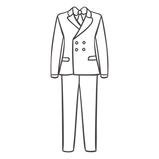 Formal tuxedo stroke PNG Design