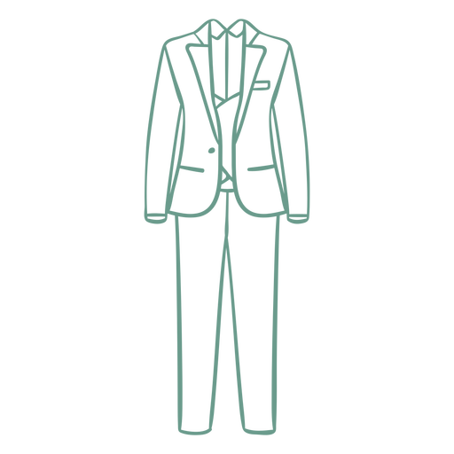 Prom suit stroke PNG Design
