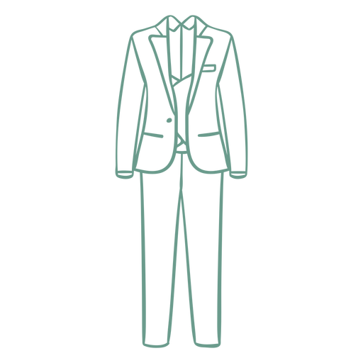 Prom Suit Stroke PNG & SVG Design For T-Shirts