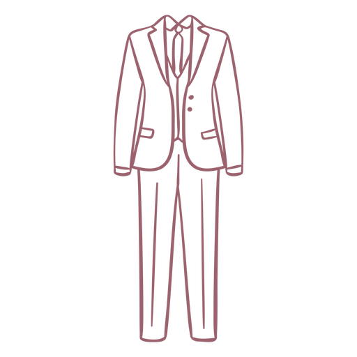 Prom tuxedo stroke PNG Design