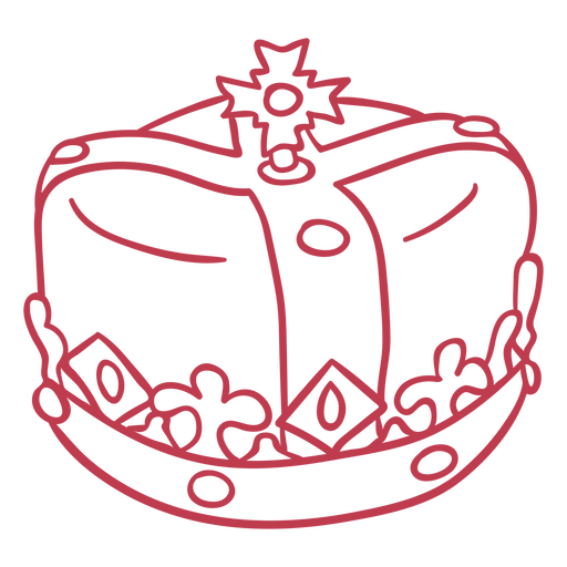 Prom king crown stroke PNG Design