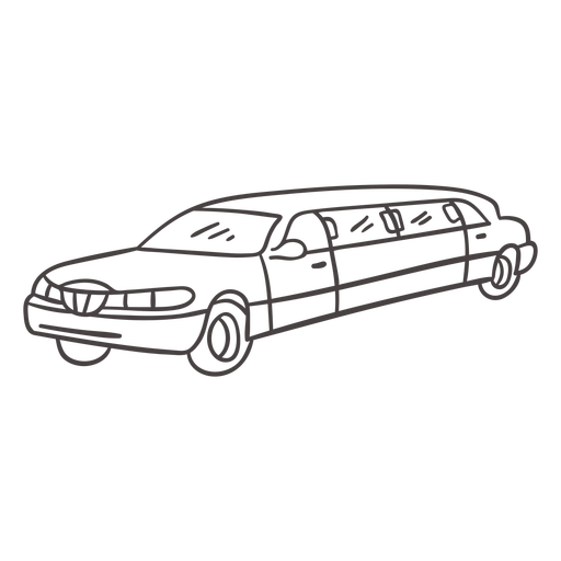 Limousine stroke PNG Design