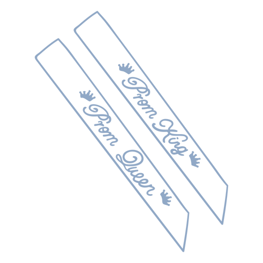 Prom sash stroke PNG Design