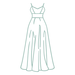 Bridesmaid dresse stroke PNG Design Transparent PNG