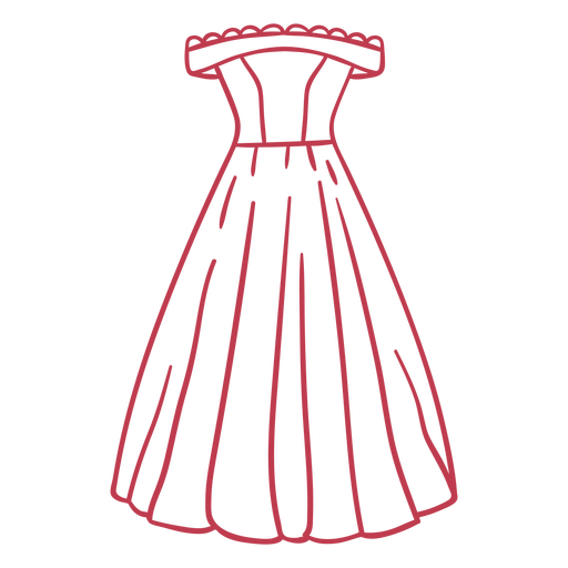 Curso de vestido de baile vintage Desenho PNG