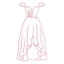 Trazo de vestido de fiesta Diseño PNG