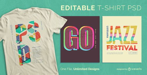 Transparent quotes scalable t-shirt psd