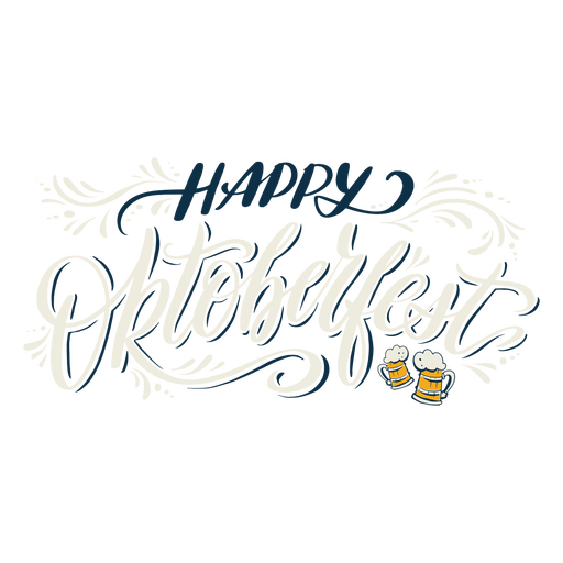 Fröhliches Oktoberfest-Schriftzug-Abzeichen PNG-Design